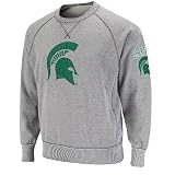 Michigan State Spartans Outlaw Heather Grey Fleece Crew Sweatshirt