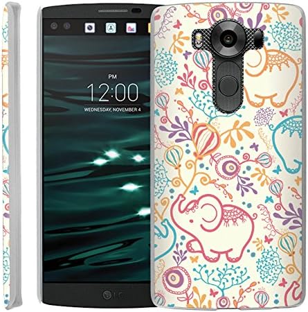 CaseAVE [SLIM FIT] Shock-Absorption Bumper [1PCS] Durable Anti-Fingerprint Back Bumper Case [ Elephant Party ] for LG V10