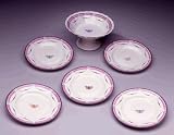 Bespoke Porcelain - Creamware Plates printed with Butterflies and a Sponged Border
