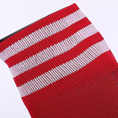 Manufacturers Wholesale Their Over-The-Knee Thickening Towel Football Sock SW006 Red+Black