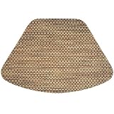 Driftwood (Black & Tan) Wipeable Wedge-Shaped Placemats for Round Tables