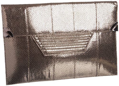 French Connection Women’s Snake Charmer Clutch Pewter Snake Small