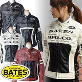 【BATES】2way Punched Hole Synthetic Leather Jackets　ワイン　Lady's L　BAJ-L020F