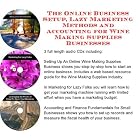 The Online Business Setup, Lazy Marketing Methods, Accounting for Wine Making Supplies... by Wine Making