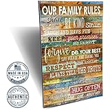 Our Family Rules 12x18 Earth Tones By Marla Rae Decorative Wall Art Decor
