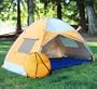 Self-expanded Orange Pop up Family Cabana Tent UV Proof Sun Wind Shelter Beach Tent
