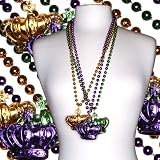 Crown Mardi Gras Beads (12 pieces)