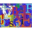 MURRAY EISNER Framed Print: ABC 123 Blue