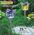 Solarleuchten Tulpe 2-er Set mit LED - Farbwechsel und Edelstahlfu&szlig;