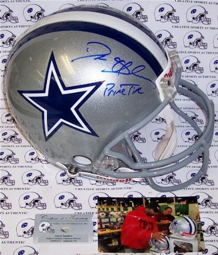Deion Sanders Autographed/Hand Signed Dallas Cowboys Authentic Helmet