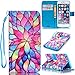 iPhone 6S Plus Case,iPhone 6 Plus Cover,JanCalm [Wrist Strap Design][Kickstand] Pattern Premium PU Leather Wallet [Card/Cash Slots] Flip for iPhone 6/6S PlusIncluding-ONE Crystal Pen(Water Lily)