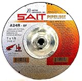 SAIT 22065 Type 27 9-Inch x 1/8-Inch x 7/8-Inch Pipeline Long Life Specialty Grinding Wheels - 25 Pack