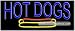 Hot Dogs, Logo Neon Sign (13"H x 32"L x 3"D)