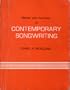 Melody and Harmony in Contemporary Songwriting