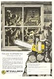 McCulloch Chain Saw 1956 Original Advertisement
