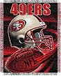 San Francisco 49ers Spiral Series Jacquard Throw Blanket - NFL Football Fan Shop Team Merchandise