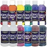 Sargent Art 22-2399 8-Ounce Acrylic Paint, 12 Piece Set