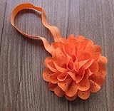 (ノーブランド品) ベビー ヘアバンド お花 ヘッドバンド khb-012 オレンジ