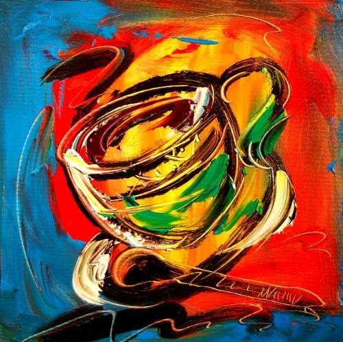 Superb - Modern Abstract Impressionist Art Deco - Oil Painting on Canvas- Signed with Certificate of Authenticity - Fine Arts, Stretched - Gallery Wrap - Ready to Display
