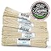 Beamer 6 Inch Unbleached Soft Pipe Cleaners, 132 Pieces, 3 Bundles - 100% Cotton, Extra Absorbent, Tapered, No Colors Or Dyes, Bendable, Reusable + Beamer Smoke Collectable Sticker