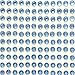 AllyDrew 4mm Crystal Diamond Sticker Adhesive Rhinestone, 468pcs (Light Blue)