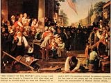1945 Print Bingham Missouri Election American Flag Civilians Politics Government - Original Color Print