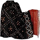 Womens Shawls Wraps Tie & Dye in Wool Fabric Winter Fashion 203 x 88 Cmby ShalinIndia