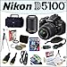 Nikon D5100 16.2MP CMOS Digital SLR Camera with 18-55mm f/3.5-5.6G AF-S DX VR and Nikon 55-200mm f/4-5.6G ED IF AF-S DX VR [Vibration Reduction] Nikkor Zoom Lens With Opteka 74