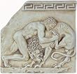 Hercules Wrestling the Nemean Lion Relief