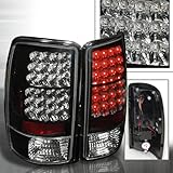 00 01 02 03 04 05 06 Chevy Tahoe, GMC Yukon, Yukon XL, Yukon Denali LED Tail Lights (NOT for barn door) - Black (Pair)
