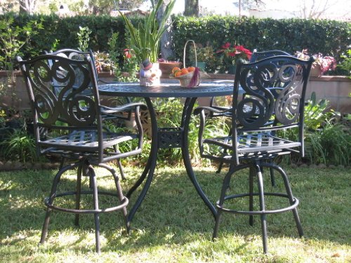 CBM Outdoor Patio Furniture 5 Piece Aluminum 48