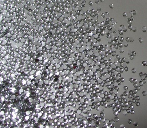 2,500pcs Flatback Resin Rhinestones Round 2mm Perfect for Nails Art- Crystal Clear By Pixiheart