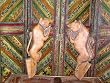 Renaissance Wooden Carved Corbel Pair Unique Teak Wood Made in India