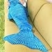 Feibi Mermaid Blanket Tail Soft Comfy Knitted Mermaid Sofa Living Room Sleeping Bags (71