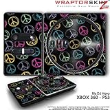 DJ Hero Skin Kearas Peace Signs on Black fit XBOX 360 and PS3 (DJ HERO NOT INCLUDED)