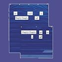 Mini Word/Sentence Pocket Strip Pocket Chart, 28"x28", Blue (PAC20080) Category: Bulletin and Cork Boards
