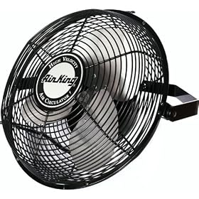 Air King 9312 Powder-Coated Steel Multi-Mount Wall Fan, Black