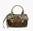 Fendi Authentic BAULOTTO SELLERIA Bowler Handbag Bag