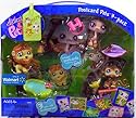 Littlest Pet Shop Exclusive Postcard Pets 3-Pack in Carry Case (Includes Monkey, Lion and Ostrich)