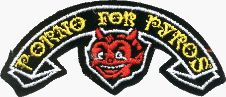 Porno For Pyros - Logo with Devil Face - Embroidered Iron On or Sew On Patch