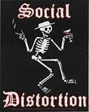 Social Distortion - Skeleton Holding Martini & Cigarette Logo - Sticker / Decal