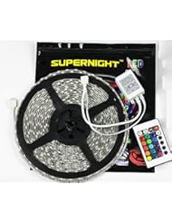 Home Improvement: SUPERNIGHT DC24V 10 Meters Ultra Long RGB LED Strip Light Kit Flexible 5050 Strip Light 600LEDs/Roll Super Bright Waterproof LED Light Tape for Indoor Outdoor Decoration Multi-color Changing LED Ribbon with 24Key LED Controller - SUPERNIGHT