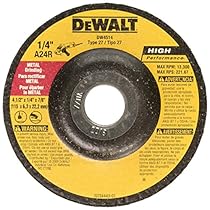 DEWALT DW4514B5 4-1/2-Inch by 1/4-Inch by 7/8-Inch Metal Grinding Wheel (5-Pack)

