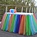 Stuffwholesale Fitted Party Table Skirt Children Party Decoration Table Cloth (Rainbow)