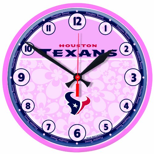 NFL Houston Texans Round Clock 