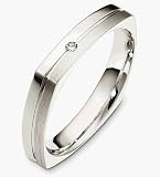 4mm 14 Karat White Gold Square Style Diamond Wedding Band