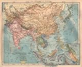 Butler 1887 Antique Map of Southeast Asia