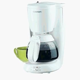 Click here to buy Cuisinart DCC-100 Coffee Bar 10-Cup Classic Coffeemaker - White by CUISINART CORP.