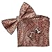 EBC1B13 Excellent Paisley Silk Pre-tied Bow Tie Cufflinks Hanky Set By Epoint