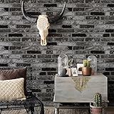 Auralum DIY 3D レンガ 模様 壁紙 防水 アンティーク調 ルームインテリア リビング リフォーム 室内 おしゃれ ノリなし 55cm×10m (青)